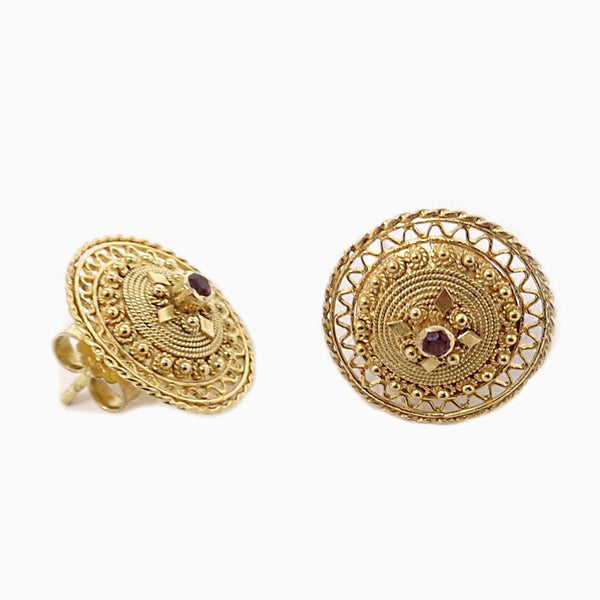 Elli da donna in argento Sterling 925 placcato oro, con anello