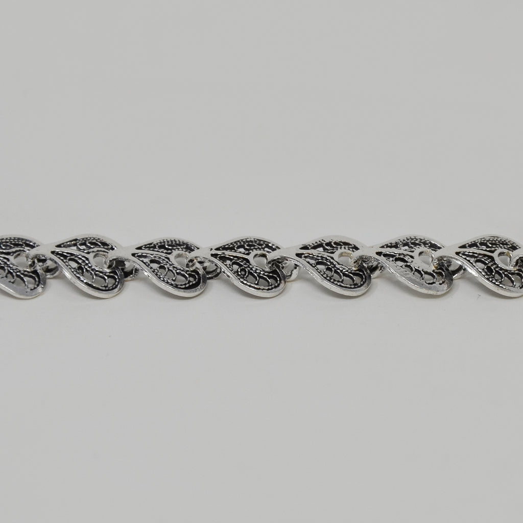 Bracciale In Filigrana Motivo Cuore Ricco