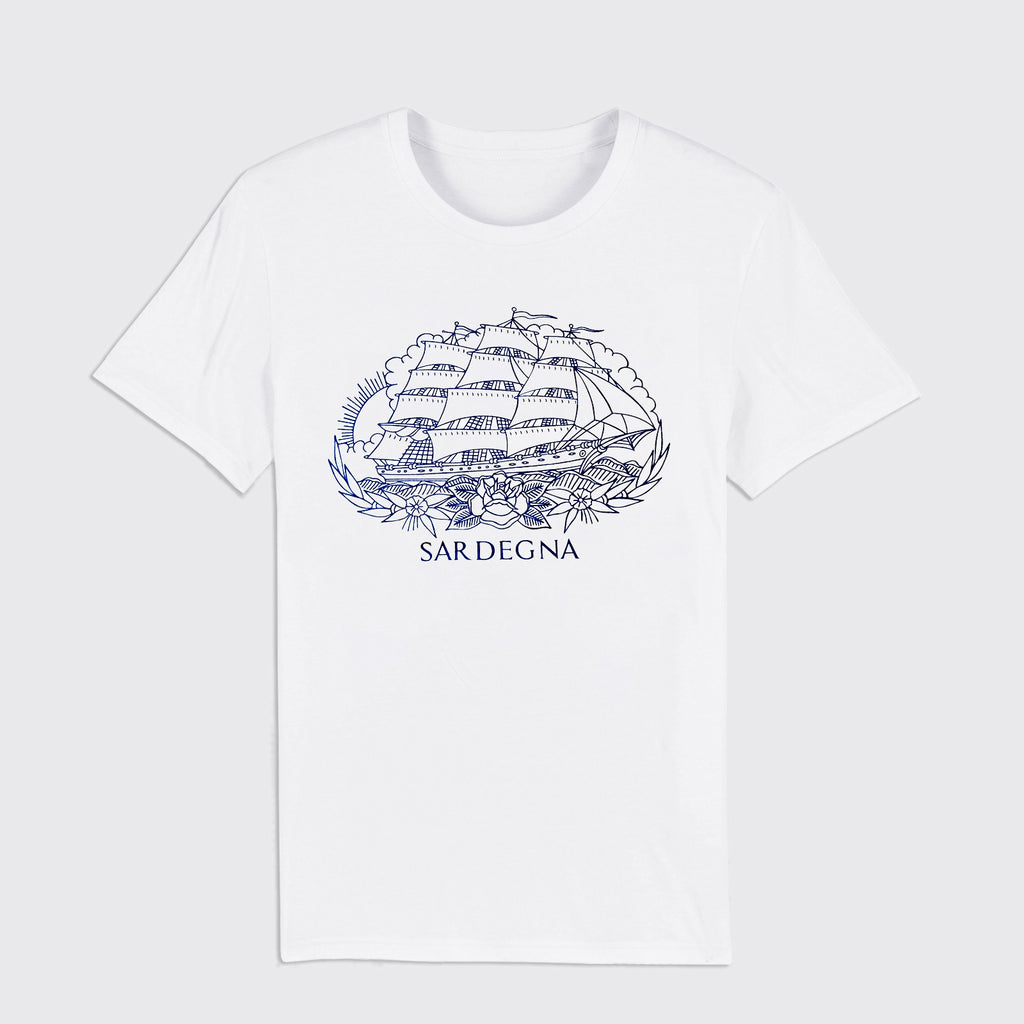 ESCLUSIVA STILESARDO ©  T-shirt "Veliero" Bianca