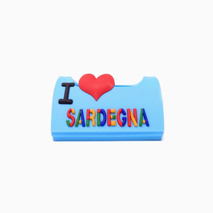 Porta cellulare in gomma I love Sardegna