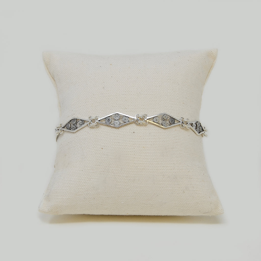 Bracciale In Filigrana Motivo "Rombo"