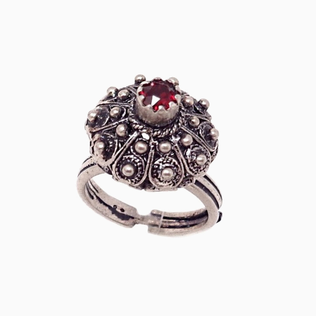 Fede sarda in argento con bottone - art 6210