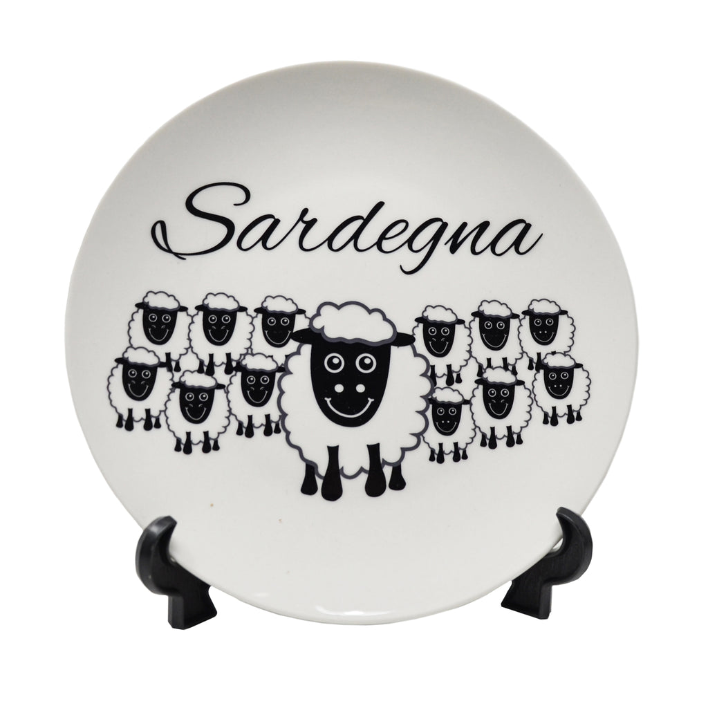 Piatto Decorativo in Ceramica Pecorelle - Sardegna