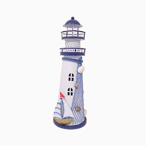 Faro in metallo con luce